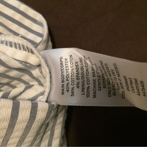 1901 sleeveless blue and white seersucker jumper - Picture 6 of 6